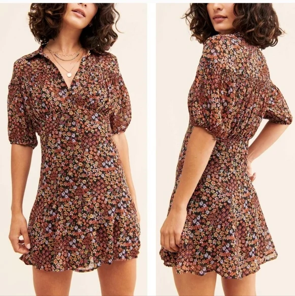 Free People Bonnie Mini Dress Sz Medium - Picture 7 of 16